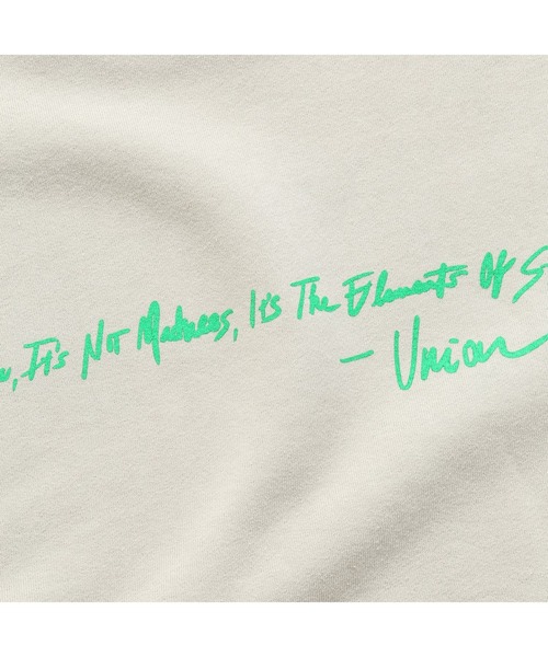 UNION（ユニオン）の「SECRET LIFE CREWNECK UNION ユニオン スウェット トレーナー（スウェット・メンズ・ブラック/グレー・SMALL/MEDIUM/LARGE/X-LARGE）」の6枚目の写真