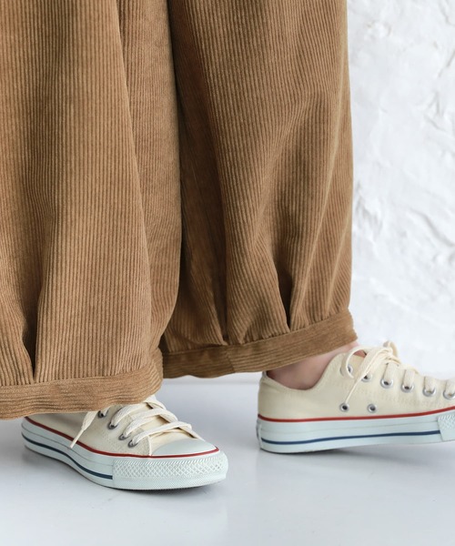 osharewalker（オシャレウォーカー）の「『タックボリュームコーデュロイパンツ』（その他パンツ・レディース・スミクロ/グレイッシュブルー/ベージュ/ライトグレー/カーキ・FREE）」の12枚目の写真