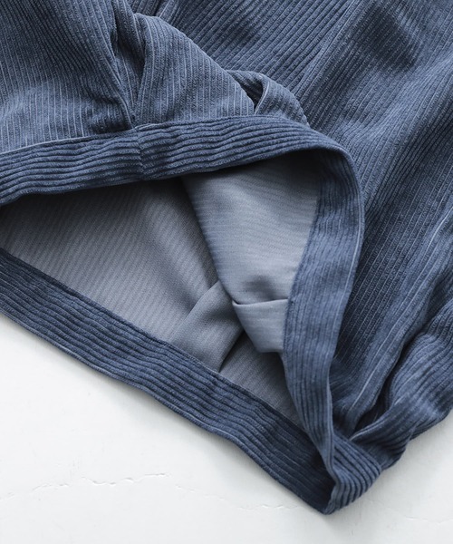 osharewalker（オシャレウォーカー）の「『タックボリュームコーデュロイパンツ』（その他パンツ・レディース・スミクロ/グレイッシュブルー/ベージュ/ライトグレー/カーキ・FREE）」の22枚目の写真