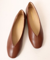 LibertyDoll | LibertyDoll スクエアトゥVカットフラットパンプス(パンプス)