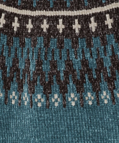 RAGEBLUE（レイジブルー）の「キュウシン柄/モールニットクルー