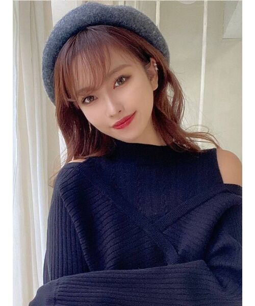 RESEXXY(リゼクシー)の「ブラッシュベレー帽(ハンチング/ベレー帽・レディース・ブラック/グレー/キャメル・FREE)」の1枚目の写真