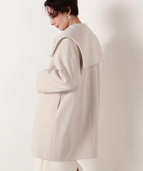 NOLLEY’S(ノーリーズ)の「◇【WEB限定】WOOLYニードルパンチセーラーカラーコート(その他アウター・レディース・ブラック/ベージュ/オフホワイト・FREE)」の20枚目の写真