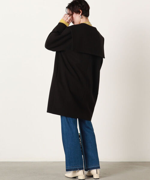 NOLLEY’S(ノーリーズ)の「◇【WEB限定】WOOLYニードルパンチセーラーカラーコート(その他アウター・レディース・ブラック/ベージュ/オフホワイト・FREE)」の22枚目の写真