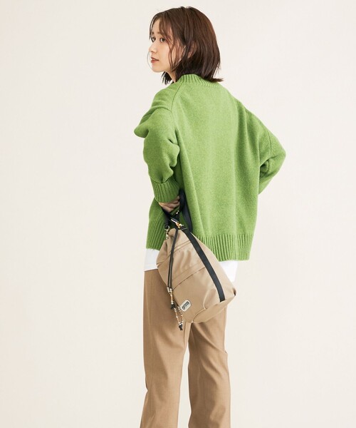 SHARE PARK（シェアパーク）の「ダブルＶネックニット（ニット/セーター・レディース・ホワイト系/ベージュ系/グリーン系/サックスブルー系・1）」の13枚目の写真
