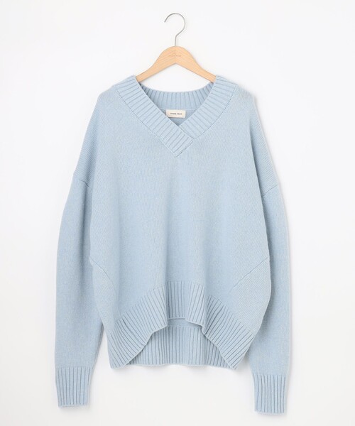 SHARE PARK（シェアパーク）の「ダブルＶネックニット（ニット/セーター・レディース・ホワイト系/ベージュ系/グリーン系/サックスブルー系・1）」の11枚目の写真