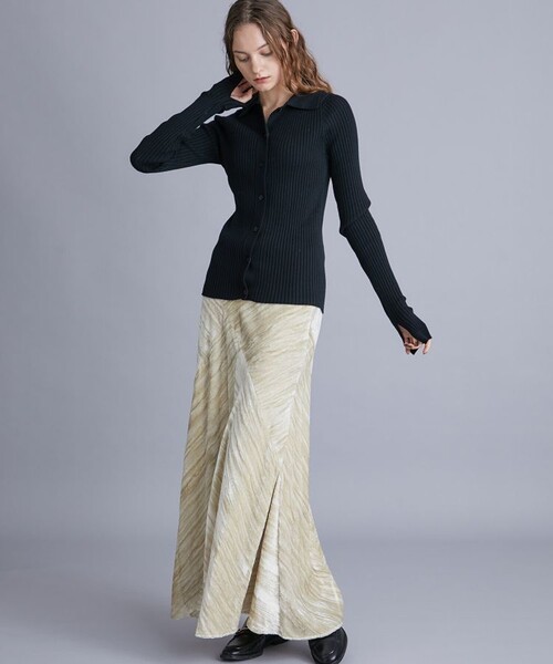 ALLEGE(アレッジ)の「【Allege./アレッジ】ワイドリブカーディガン ALSTN-KN54(Tシャツ/カットソー・レディース・サックスブルー/ブラック/キャメル・1)」の15枚目の写真