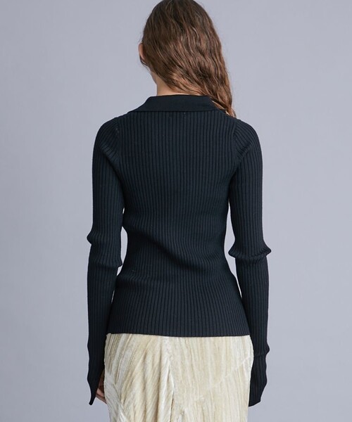 ALLEGE(アレッジ)の「【Allege./アレッジ】ワイドリブカーディガン ALSTN-KN54(Tシャツ/カットソー・レディース・サックスブルー/ブラック/キャメル・1)」の7枚目の写真