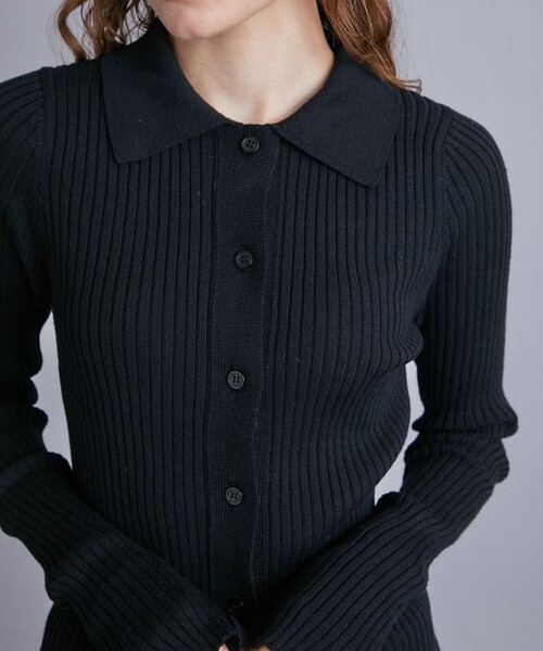 ALLEGE(アレッジ)の「【Allege./アレッジ】ワイドリブカーディガン ALSTN-KN54(Tシャツ/カットソー・レディース・サックスブルー/ブラック/キャメル・1)」の19枚目の写真