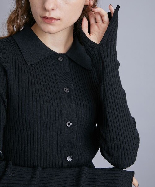 ALLEGE(アレッジ)の「【Allege./アレッジ】ワイドリブカーディガン ALSTN-KN54(Tシャツ/カットソー・レディース・サックスブルー/ブラック/キャメル・1)」の16枚目の写真