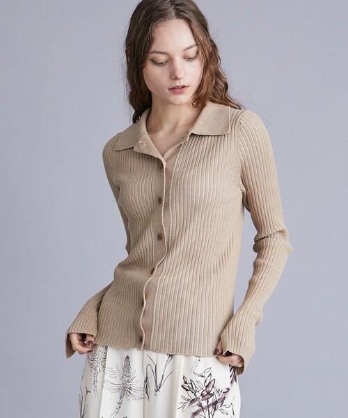 ALLEGE(アレッジ)の「【Allege./アレッジ】ワイドリブカーディガン ALSTN-KN54(Tシャツ/カットソー・レディース・サックスブルー/ブラック/キャメル・1)」の8枚目の写真