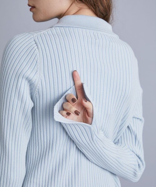 ALLEGE(アレッジ)の「【Allege./アレッジ】ワイドリブカーディガン ALSTN-KN54(Tシャツ/カットソー・レディース・サックスブルー/ブラック/キャメル・1)」の18枚目の写真