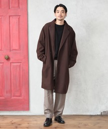 ALWAYS GOOD TIME | 【ALWAYSGOODTIME】T/Rストレッチ フェイクメルトンチェスターコート(チェスターコート)