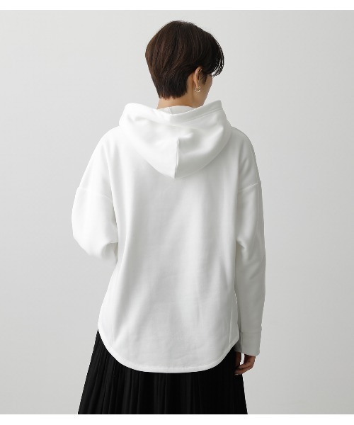 AZUL by moussy(アズールバイマウジー)の「FRONT LOGO DOLMAN PK/フロントロゴドルマンパーカー(パーカー・レディース・ライトグリーン/ダークベージュ/ブラック/オフホワイト・MEDIUM/SMALL)」の10枚目の写真