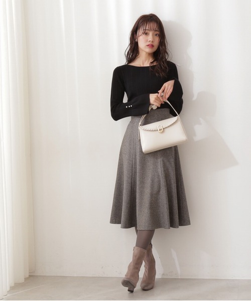 PROPORTION BODY DRESSING（プロポーションボディドレッシング）の「カラーツィード / 1211220120（スカート・レディース・ブラック/イエロー/ピンク・MEDIUM/SMALL）」の12枚目の写真