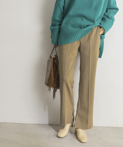 URBAN RESEARCH（アーバンリサーチ）の「ウォッシャブルwoolセミフレアパンツ（その他パンツ・レディース・ブラック/ベージュ/ブラウン・38/36）」の19枚目の写真