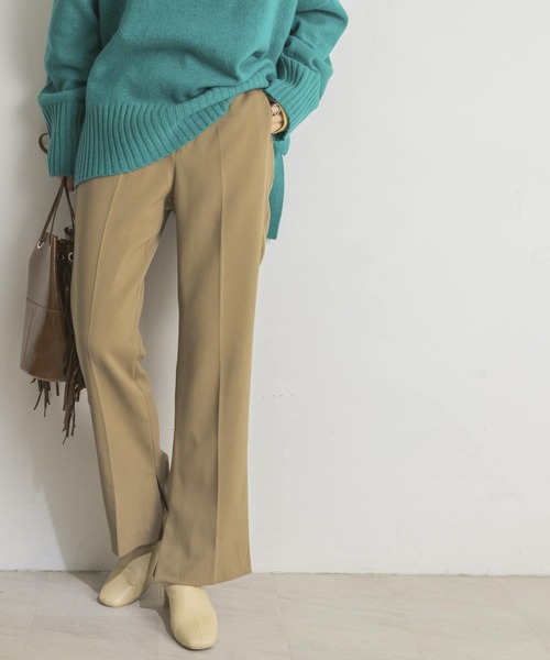 URBAN RESEARCH（アーバンリサーチ）の「ウォッシャブルwoolセミフレアパンツ（その他パンツ・レディース・ブラック/ベージュ/ブラウン・38/36）」の7枚目の写真