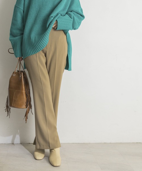 URBAN RESEARCH（アーバンリサーチ）の「ウォッシャブルwoolセミフレアパンツ（その他パンツ・レディース・ブラック/ベージュ/ブラウン・38/36）」の4枚目の写真