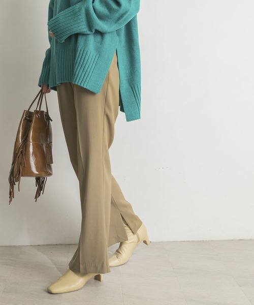 URBAN RESEARCH（アーバンリサーチ）の「ウォッシャブルwoolセミフレアパンツ（その他パンツ・レディース・ブラック/ベージュ/ブラウン・38/36）」の10枚目の写真