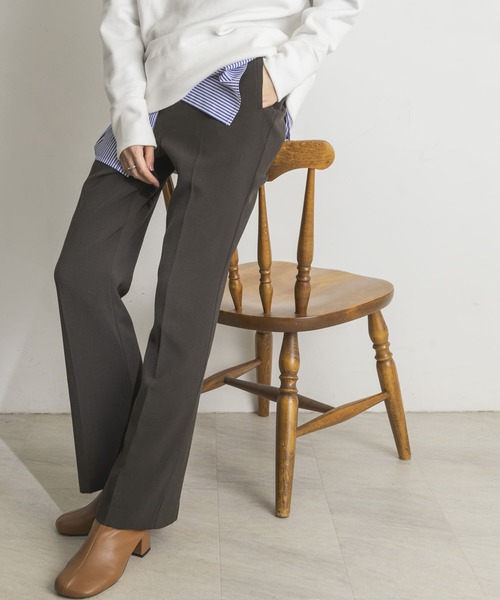 URBAN RESEARCH（アーバンリサーチ）の「ウォッシャブルwoolセミフレアパンツ（その他パンツ・レディース・ブラック/ベージュ/ブラウン・38/36）」の20枚目の写真