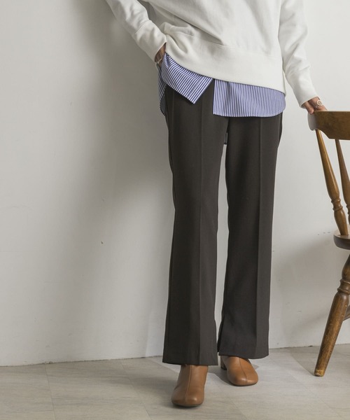 URBAN RESEARCH（アーバンリサーチ）の「ウォッシャブルwoolセミフレアパンツ（その他パンツ・レディース・ブラック/ベージュ/ブラウン・38/36）」の8枚目の写真