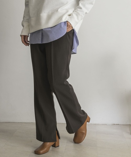 URBAN RESEARCH（アーバンリサーチ）の「ウォッシャブルwoolセミフレアパンツ（その他パンツ・レディース・ブラック/ベージュ/ブラウン・38/36）」の11枚目の写真