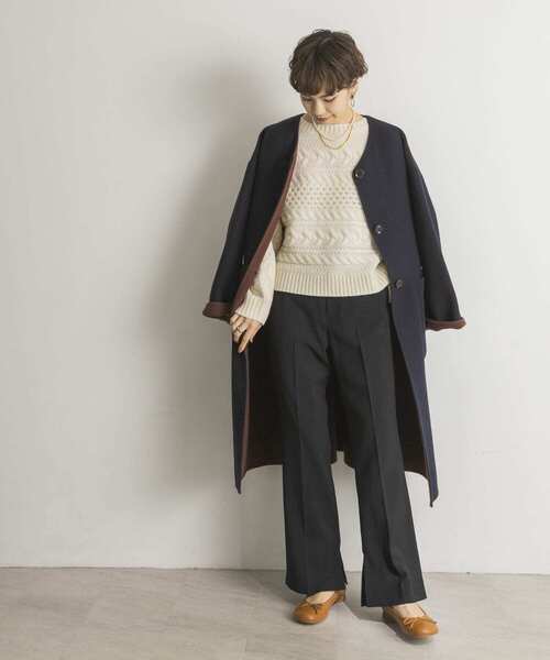 URBAN RESEARCH（アーバンリサーチ）の「ウォッシャブルwoolセミフレアパンツ（その他パンツ・レディース・ブラック/ベージュ/ブラウン・38/36）」の18枚目の写真