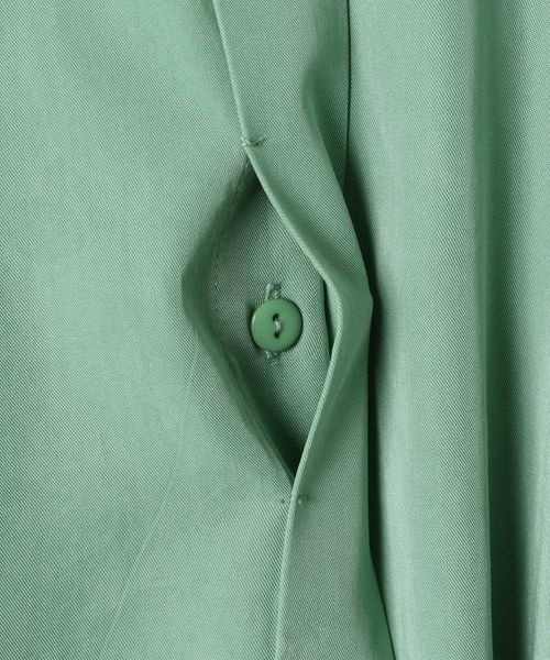 JEANASIS（ジーナシス）の「TツイルフライフロントBIGシャツLS/264567（シャツ/ブラウス・レディース・ブラック/オレンジ/グリーン/アイボリー・FREE）」の16枚目の写真