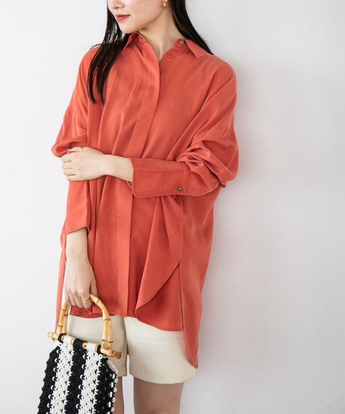 JEANASIS（ジーナシス）の「TツイルフライフロントBIGシャツLS/264567