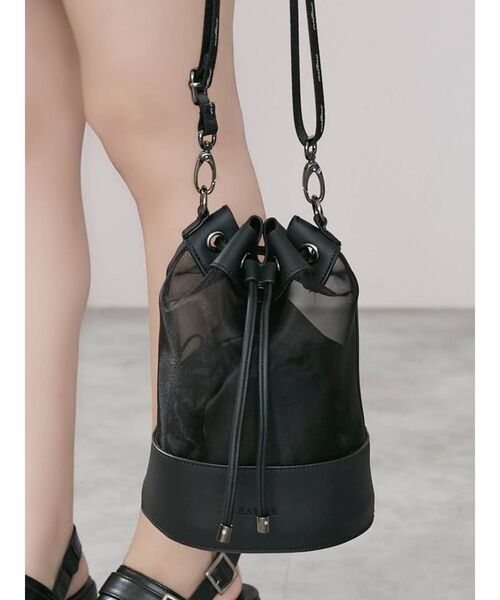 EATME（イートミー）の「メッシュコンビバケットBAG（ショルダーバッグ・レディース・ブラック・FREE）」の5枚目の写真