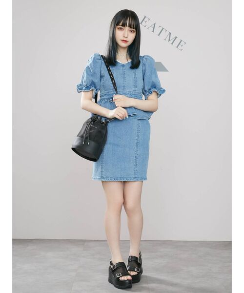 EATME（イートミー）の「メッシュコンビバケットBAG（ショルダーバッグ・レディース・ブラック・FREE）」の2枚目の写真