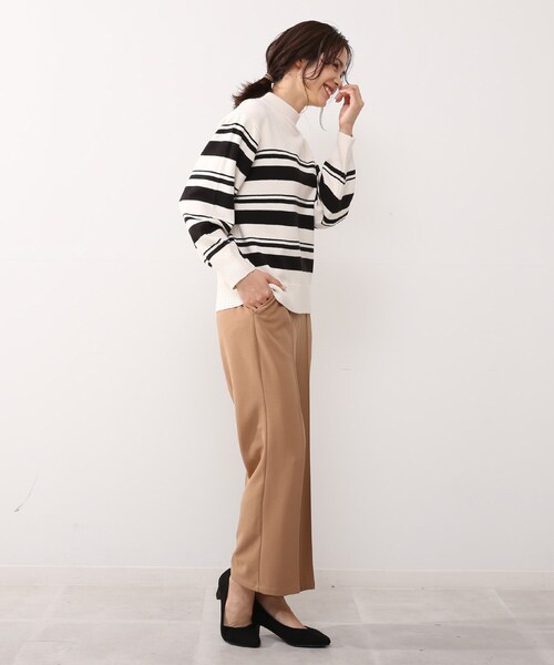 DRESKIP（ドレスキップ）の「◆洗えるマルチボーダーニット（ニット/セーター・レディース・ブラウン系その他4/ホワイト系5/ブラウン系4/ピンク系・02/03/04）」の9枚目の写真