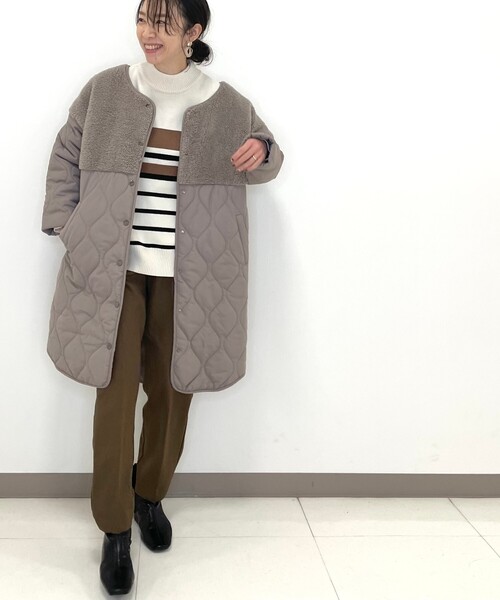 DRESKIP（ドレスキップ）の「◆洗えるマルチボーダーニット（ニット/セーター・レディース・ブラウン系その他4/ホワイト系5/ブラウン系4/ピンク系・02/03/04）」の18枚目の写真