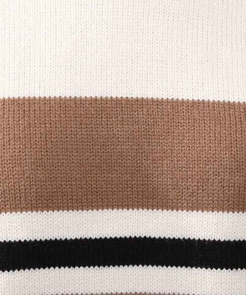 DRESKIP（ドレスキップ）の「◆洗えるマルチボーダーニット（ニット/セーター・レディース・ブラウン系その他4/ホワイト系5/ブラウン系4/ピンク系・02/03/04）」の14枚目の写真