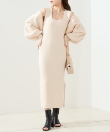 Chico | 【新色追加】リボンリブボレロ+タンクロングワンピースSET(ワンピース)