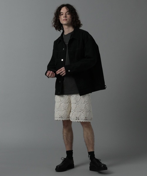 HARE（ハレ）の「クロシェニットショーツ(HARE)（その他パンツ・メンズ・ブラック/オフホワイト/イエロー・FREE）」の10枚目の写真