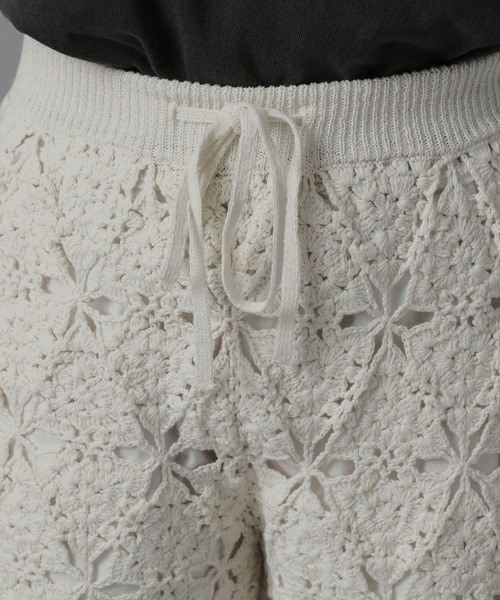 HARE（ハレ）の「クロシェニットショーツ(HARE)（その他パンツ・メンズ・ブラック/オフホワイト/イエロー・FREE）」の15枚目の写真