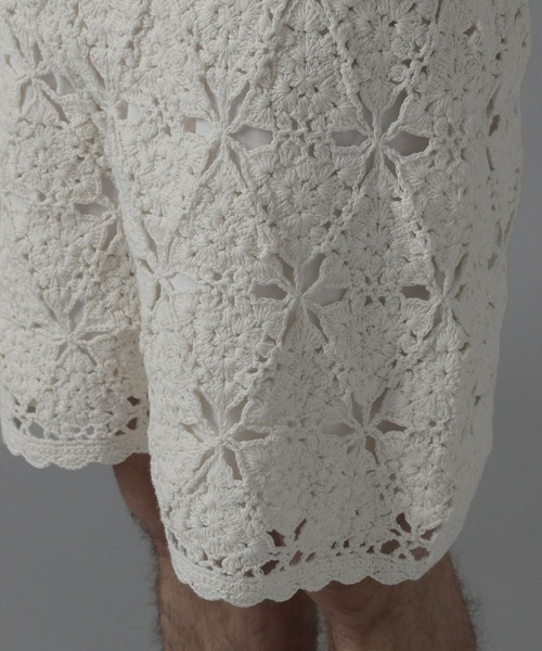 HARE（ハレ）の「クロシェニットショーツ(HARE)（その他パンツ・メンズ・ブラック/オフホワイト/イエロー・FREE）」の16枚目の写真