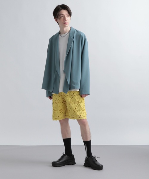 HARE（ハレ）の「クロシェニットショーツ(HARE)（その他パンツ・メンズ・ブラック/オフホワイト/イエロー・FREE）」の22枚目の写真