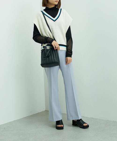 Lui's（ルイス）の「2WAYウェーブミニトートバッグ（ハンドバッグ・レディース・ブラック/ホワイト・FREE）」の22枚目の写真