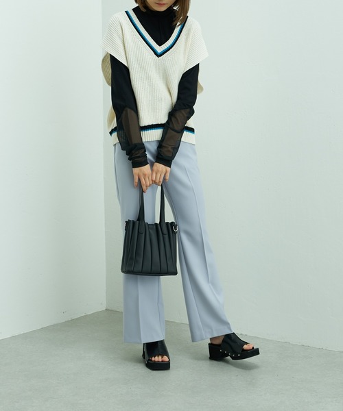 Lui's（ルイス）の「2WAYウェーブミニトートバッグ（ハンドバッグ・レディース・ブラック/ホワイト・FREE）」の20枚目の写真