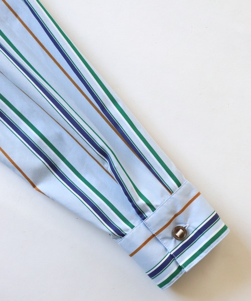 AlexanderLeeChang(アレキサンダーリーチャン)の「AlexanderLeeChang アレキサンダーリーチャン / STRIPE SEO-L SHIRTS セオエルストライプシャツ / AC022202(シャツ/ブラウス・レディース・ネイビー/ブルー/オレンジ・3/2)」の14枚目の写真
