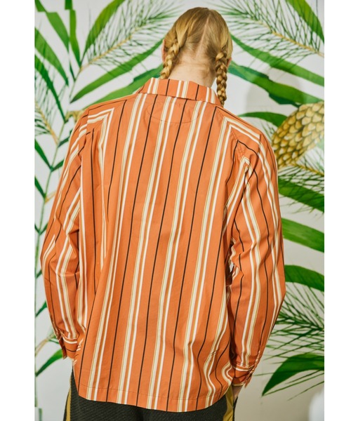 AlexanderLeeChang(アレキサンダーリーチャン)の「AlexanderLeeChang アレキサンダーリーチャン / STRIPE SEO-L SHIRTS セオエルストライプシャツ / AC022202(シャツ/ブラウス・レディース・ネイビー/ブルー/オレンジ・3/2)」の18枚目の写真