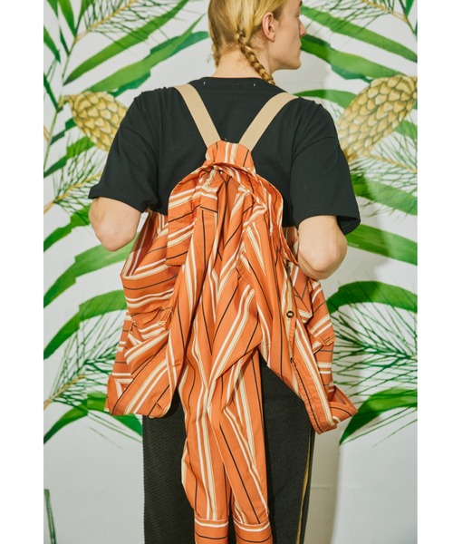 AlexanderLeeChang(アレキサンダーリーチャン)の「AlexanderLeeChang アレキサンダーリーチャン / STRIPE SEO-L SHIRTS セオエルストライプシャツ / AC022202(シャツ/ブラウス・レディース・ネイビー/ブルー/オレンジ・3/2)」の6枚目の写真