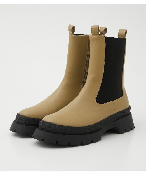 AZUL by moussy(アズールバイマウジー)の「TRACK SOLE CHELSEA BOOTS/トラックソールチェルシーブーツ(ブーツ・レディース・ブラック/ライトカーキ・LARGE/MEDIUM/SMALL)」の10枚目の写真