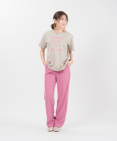 LAYMEE(レイミー)の「Go where Tshirt / ゴーウェアーTシャツ(Tシャツ/カットソー・レディース・ホワイト/ネイビー/グレー系その他・FREE)」の12枚目の写真