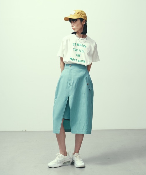 LAYMEE(レイミー)の「Go where Tshirt / ゴーウェアーTシャツ(Tシャツ/カットソー・レディース・ホワイト/ネイビー/グレー系その他・FREE)」の15枚目の写真