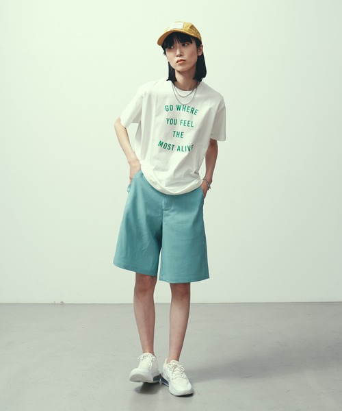 LAYMEE(レイミー)の「Go where Tshirt / ゴーウェアーTシャツ(Tシャツ/カットソー・レディース・ホワイト/ネイビー/グレー系その他・FREE)」の16枚目の写真
