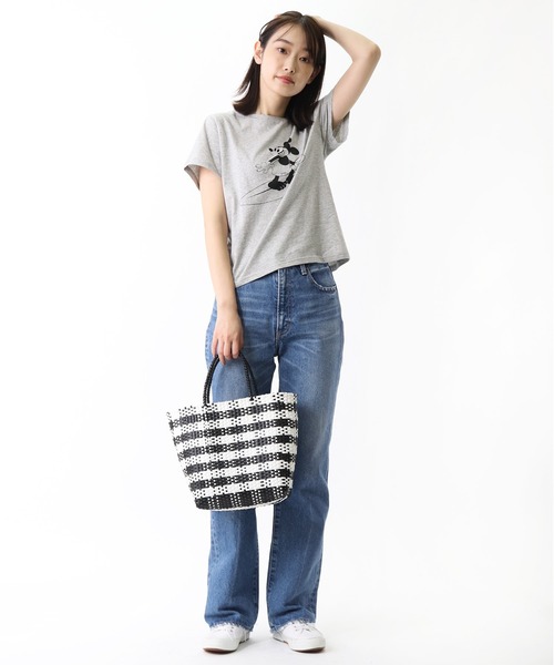 salle de bal（サルデバル）の「salle de bal / サルデバル メルカドバッグ　マルシェバッグ お買い物バッグ メッシュバッグ（かごバッグ・レディース・ブラック/グレー/オレンジ/ライトグリーン・FREE）」の8枚目の写真