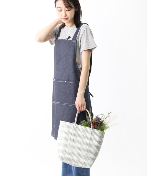 salle de bal（サルデバル）の「salle de bal / サルデバル メルカドバッグ　マルシェバッグ お買い物バッグ メッシュバッグ（かごバッグ・レディース・ブラック/グレー/オレンジ/ライトグリーン・FREE）」の10枚目の写真